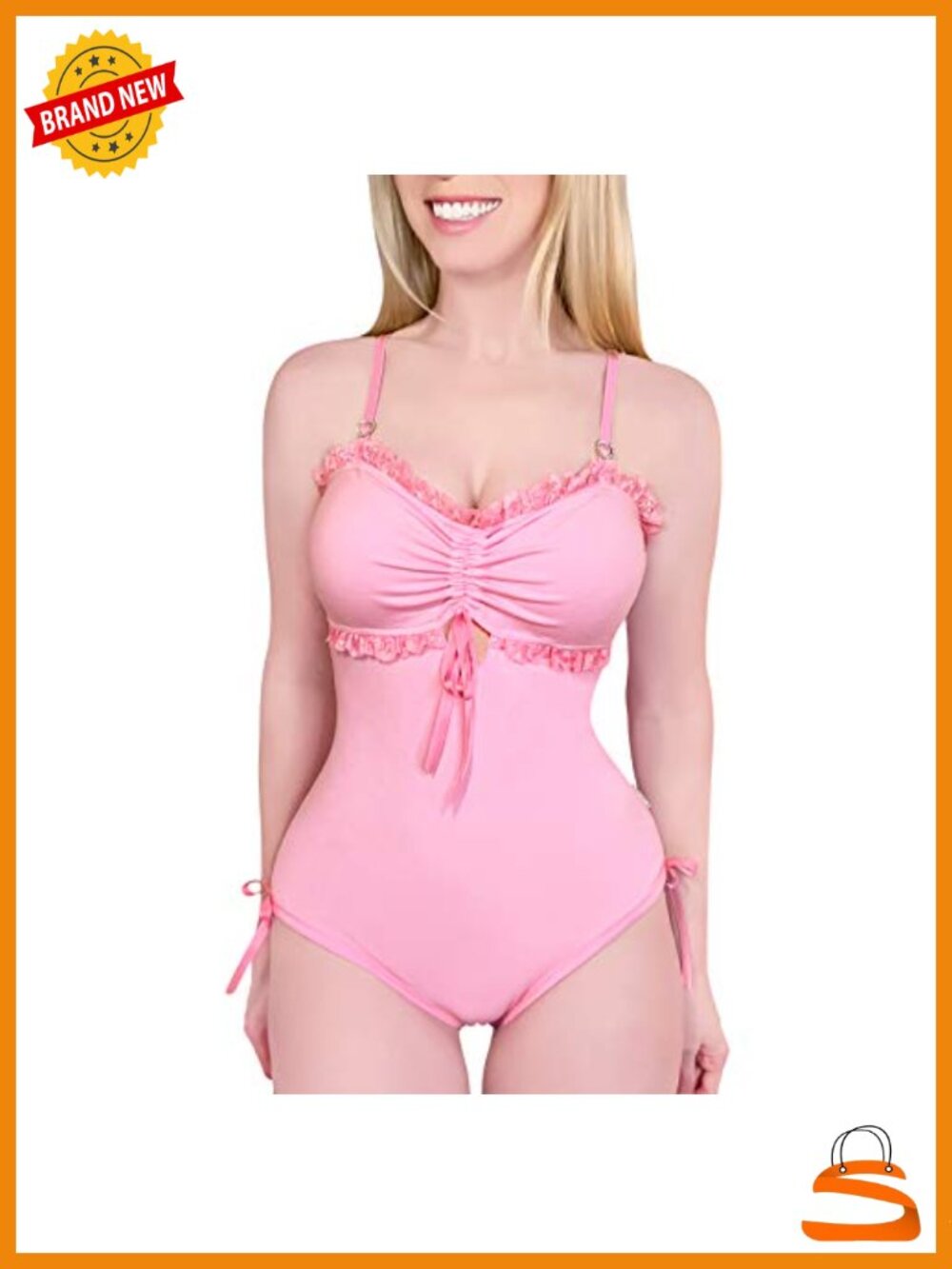 Cotton Romper Onesie Pajama Bodysuit - Sweetheart Neckline, Adjustable Straps,